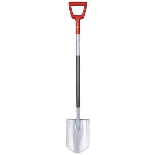 WOLF Garten ASP-D Spitzspaten, rot, mit ergonomischem D-Griff