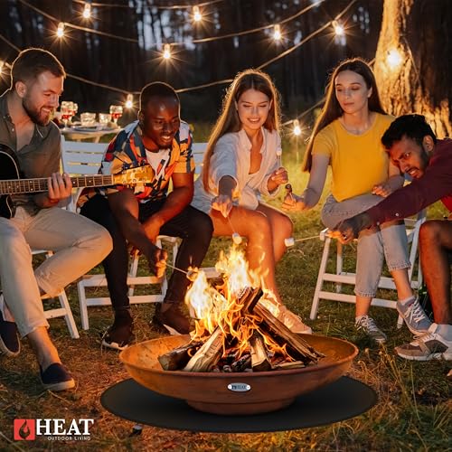 HEAT Outdoor Living Feuerschale rund 90 cm in Rostfarbe aus Stahl