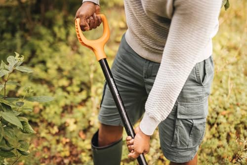 Fiskars Solid Gartenspaten, spitz, 116,6 cm, schwarz/orange