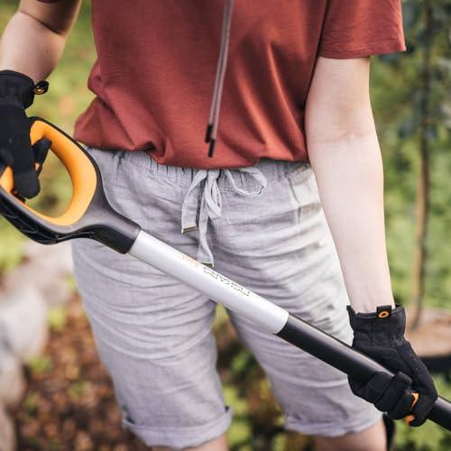 Fiskars Xact Gärtnerspaten für harte, steinige Böden, 120 cm, Schwarz/Orange