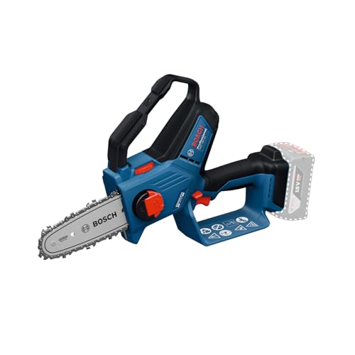 Bosch Professional 18V System Astsäge GKE 18V-15 für bis zu 350 Schnitte pro Akku-Ladung und Schneidkapazität von 13 cm mit bürstenlosem Motor und Schwertschutz