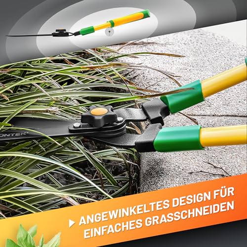 GRÜNTEK HECHT Heckenschere 560 mm mit SK5-Klinge und Teflonbeschichtung