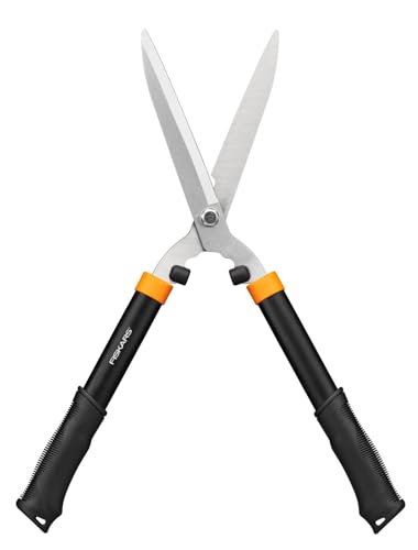 Fiskars Heckenschere HS21 Solid, 59 cm, gehärtete Stahl-Klingen, Schwarz/Orange