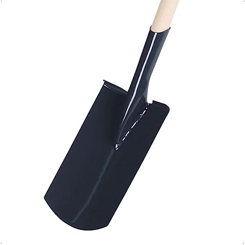 Gärtnerspaten aus Stahl mit Tritt, 85 cm T-Stiel aus Buche, anthrazit