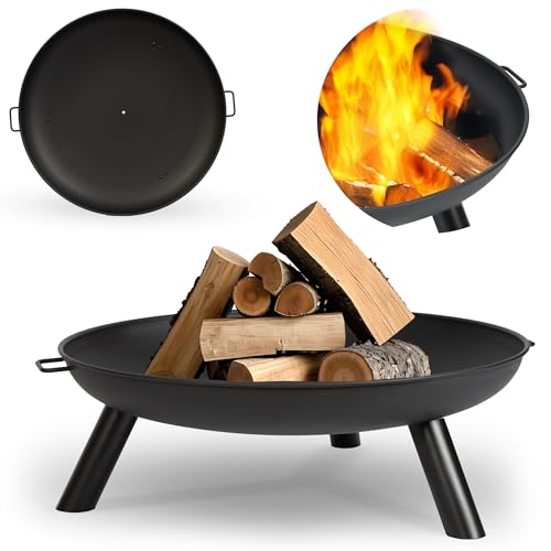 Berdsen Feuerschale 80 cm aus pulverbeschichtetem Stahl, schwarz