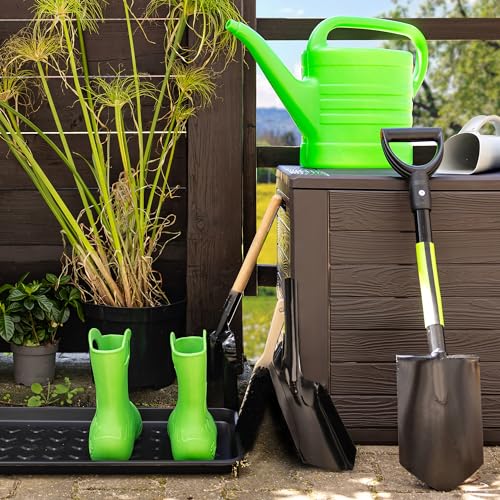 Garronda Gartenspaten aus Metall, 78 cm, Schwarz/Grün, Modell GD-0001