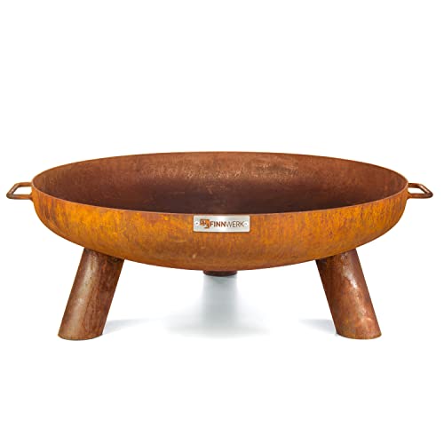 FINNWERK HARRI Feuerschale Rostoptik 70 cm aus Stahl, rustikal