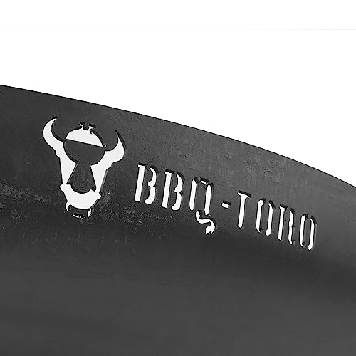 BBQ-Toro Feuerschale Ø 80 cm Schwarz mit 3 Standbeinen und 2 Griffen