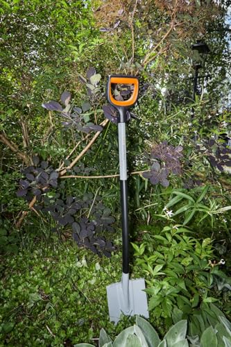 Fiskars Xact Gärtnerspaten für harte, steinige Böden, 120 cm, Schwarz/Orange