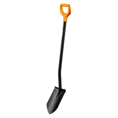 Fiskars Solid Gartenspaten, spitz, 116,6 cm, schwarz/orange