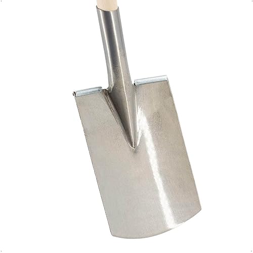 REKORD Gärtnerspaten aus Stahl mit T-Stiel, 116 cm, silber