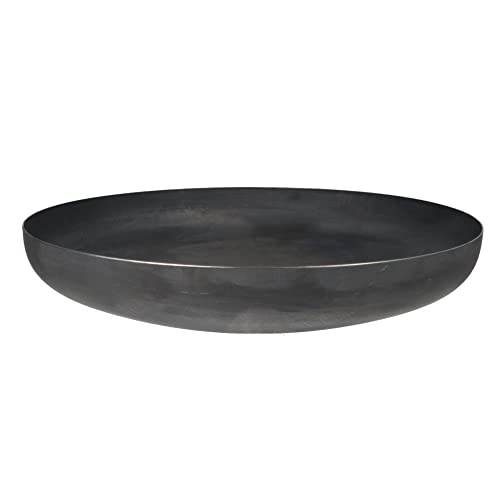 Fire World Feuerschale Klöpperboden 80 cm aus Stahl, schwarz, 2 mm Wandstärke