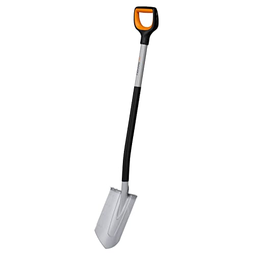 Fiskars Xact Gärtnerspaten für harte, steinige Böden, 120 cm, Schwarz/Orange