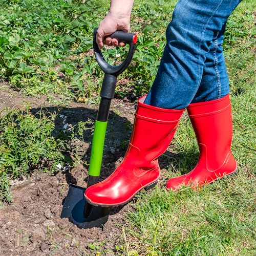 Garronda Gartenspaten aus Metall, 78 cm, Schwarz/Grün, Modell GD-0001