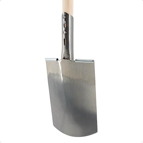 REKORD Gärtnerspaten aus Stahl mit T-Stiel, 116 cm, silber