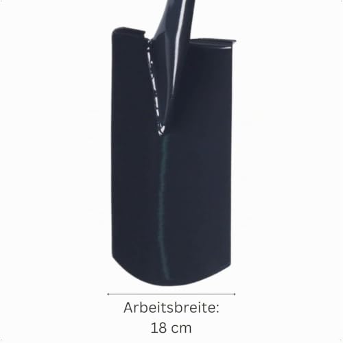 Gärtnerspaten aus Stahl mit Tritt, 85 cm T-Stiel aus Buche, anthrazit