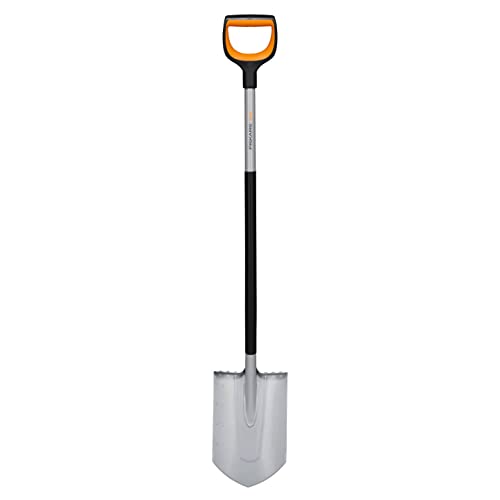 Fiskars Xact Gärtnerspaten für harte, steinige Böden, 120 cm, Schwarz/Orange