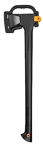 Fiskars Solid Spaltaxt L mit Klingen- und Transportschutz, Antihaftbeschichtung und hochwertigem Stahl, 65 cm Länge, 1,6 kg
