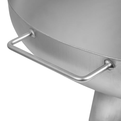 BBQ-Toro Edelstahl Feuerschale Ø 80 cm mit 3 Standbeinen und 2 Griffen