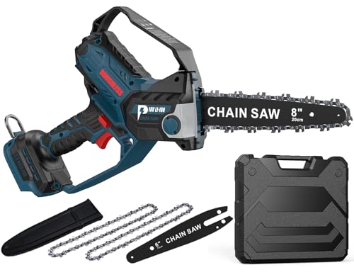 Kettensäge mit 8 Zoll für Bosch 18V GBA-Akku, Auto-Oiler und bürstenlosen Motor für effektives Holzfällen und Baumbeschneiden